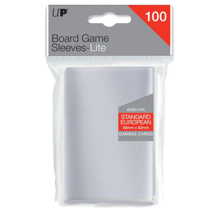 Ultra-PRO - Confezione 100 Lite Board Game Sleeves 59x92 mm (for Standard European Board Game Cards)