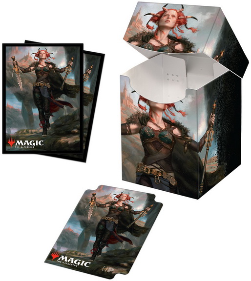 [4] MtG PRO-100+ Deck Box + 100 Sleeves CMR-V2 Jeska, Thrice Reborn