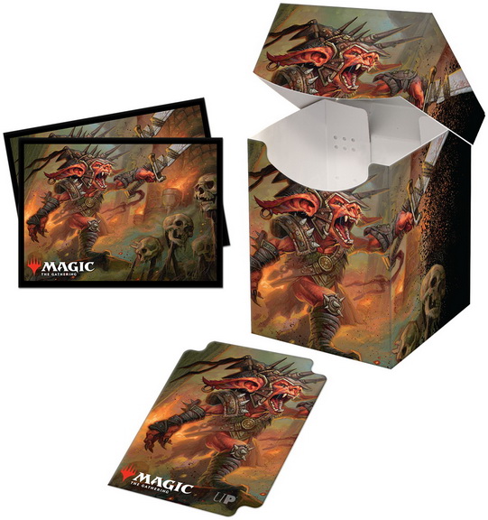[7] MtG PRO-100+ Deck Box + 100 Sleeves CMR-V5 Rograkh, Son of Rohgahh