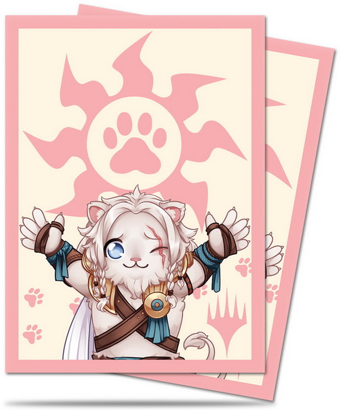 [22] MtG Sleeves - Conf. 100 Sleeves Matte Chibi Collection Ajani - Lion Hug