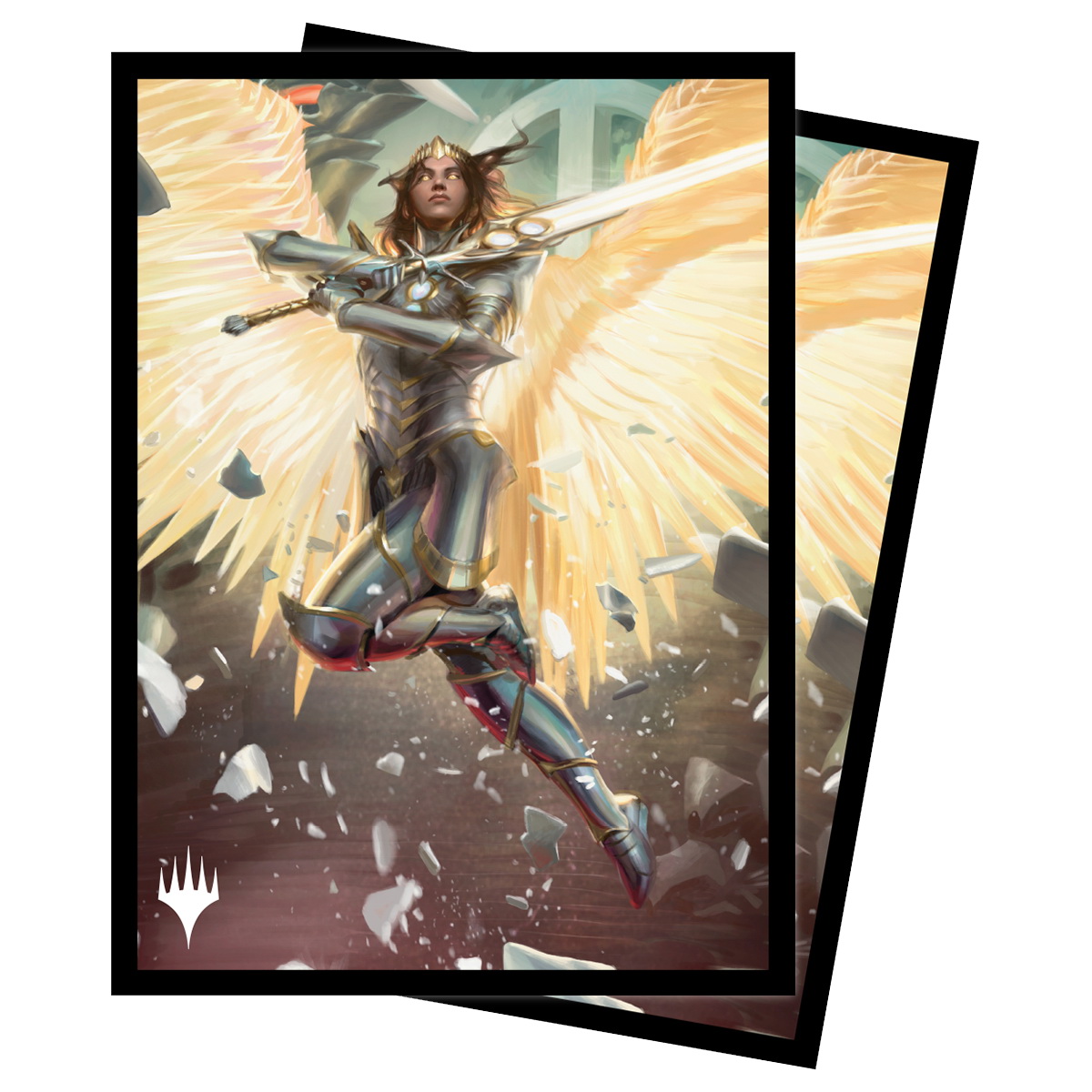[196] MtG Sleeves MOM-V1 Confezione 100 Sleeves Archangel Elspeth