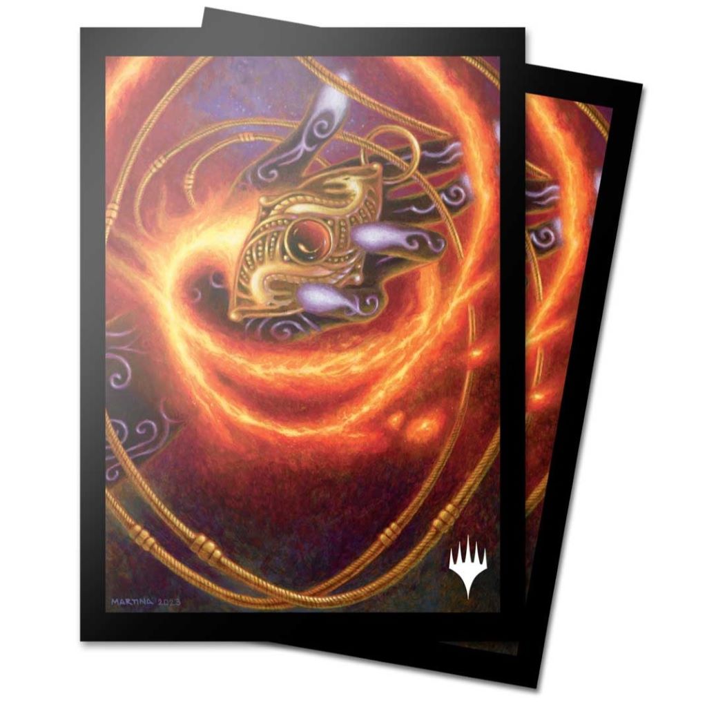 [262] MtG Sleeves MH3-V4 Confezione 100 Sleeves Ruby Medallion