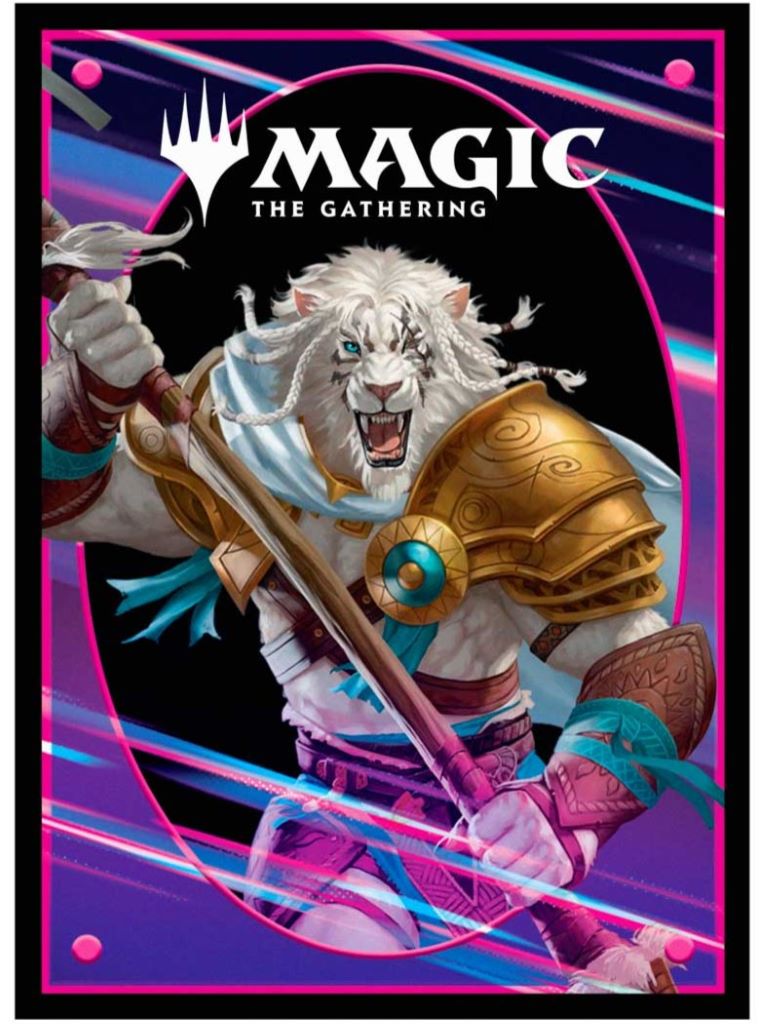 [283] MtG Sleeves FDN-V1 Confezione 100 Sleeves Ajani, Caller of The Pride