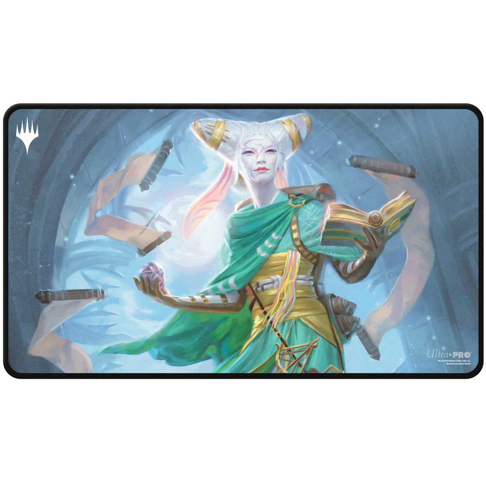[738] MtG Playmat Black Stitched Tamiyo, Field Researcher