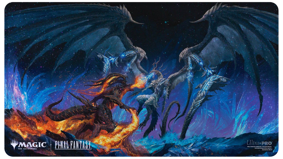 [760] MtG Playmat FIN-V15 Holofoil Ifrit vs Bahamut