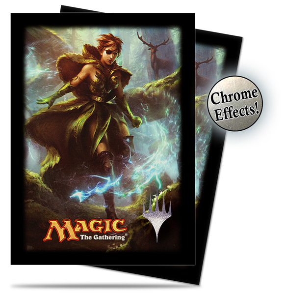 [5] MtG Sleeves CO14-05 Confezione 120 Sleeves Freyalise, Llanowar