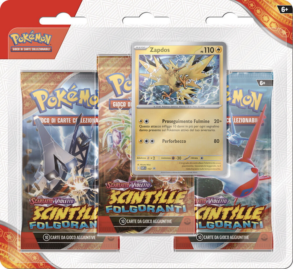 [2407-B] SeV Scintille Folgoranti ITA - Blister 3 buste Zapdos