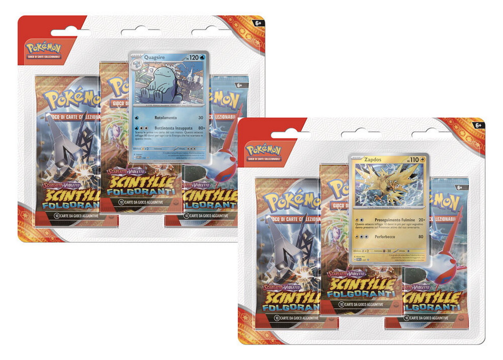 [2407] SeV Scintille Folgoranti ITA - Blister 3 buste Quagsire + Zapdos