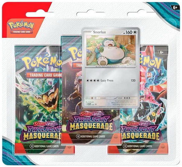 S&V Twilight Masquerade ENG - Three Pack Blister Snorlax