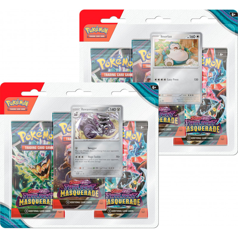 S&V Twilight Masquerade ENG - Set 2 Three Pack Blister Revraroom + Snorlax