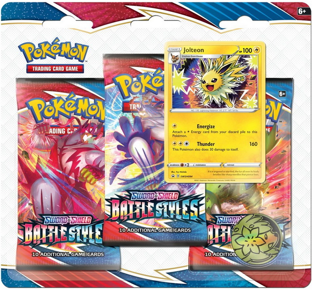 S&S-Battle Styles ENG - Three Pack Blister Jolteon