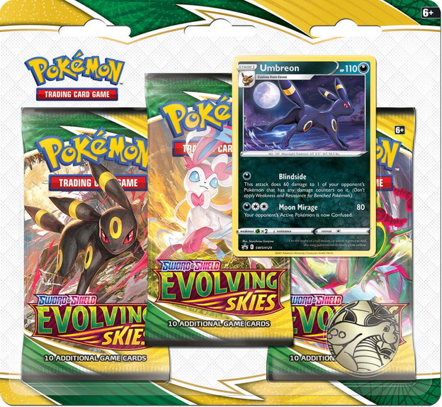 S&S-Evolving Skies ENG - Three Pack Blister Umbreon