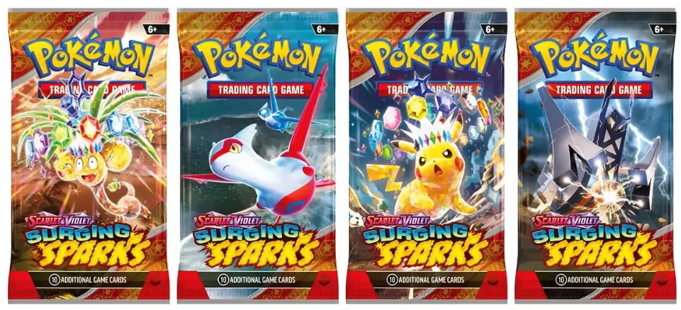 S&V Surging Sparks ENG - 4 Booster Pack: Set 4 Artwork diverse