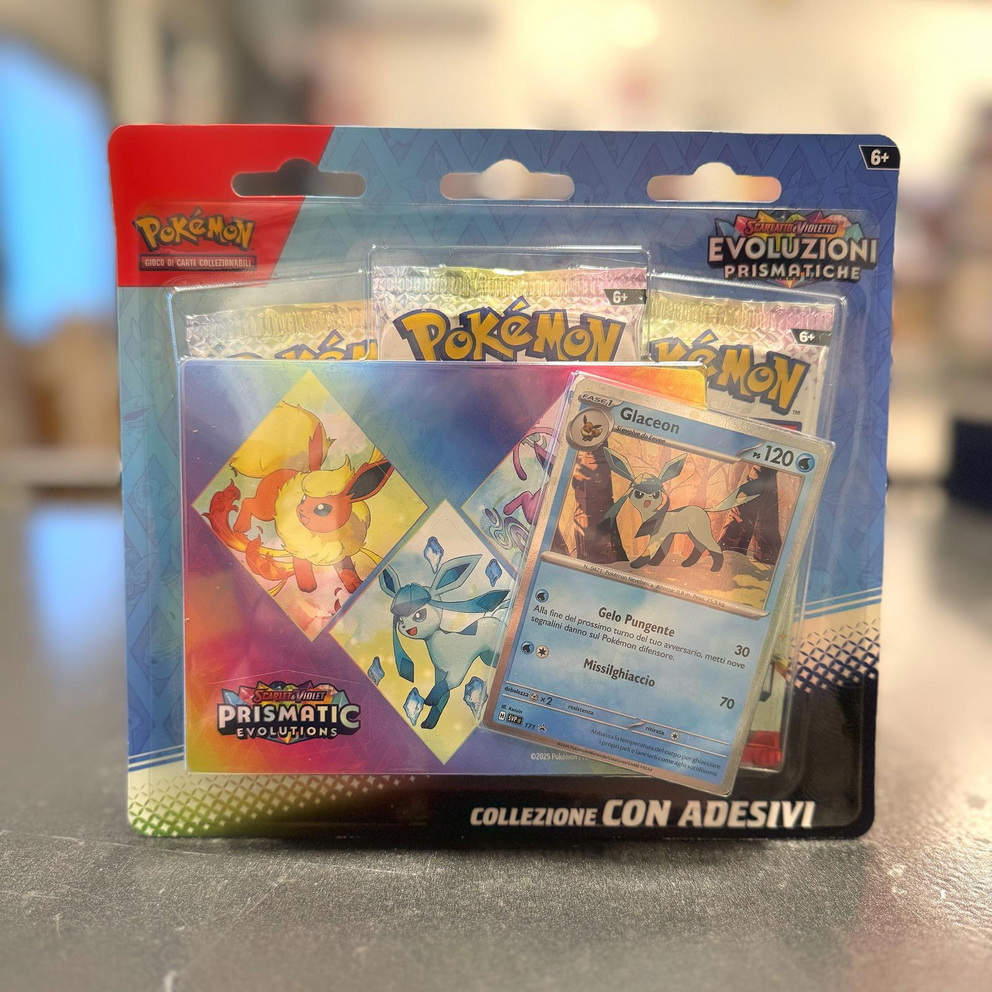 SeV Evoluzioni Prismatiche ITA - Collezione con Adesivo Eevee, Leafeon e Umbreon